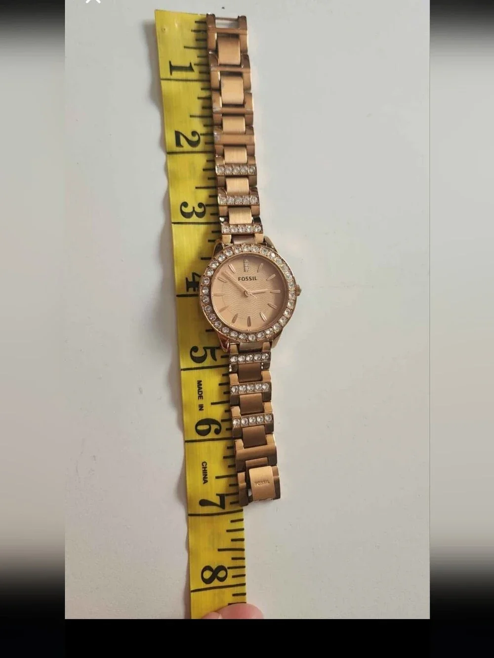 Fossil Rose Gold Crystal Accent Bracelet Watch - Picture 4 of 7
